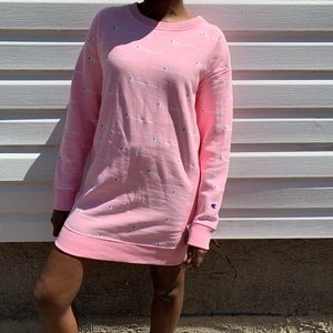 Pink Champion Reverse Weave Crew